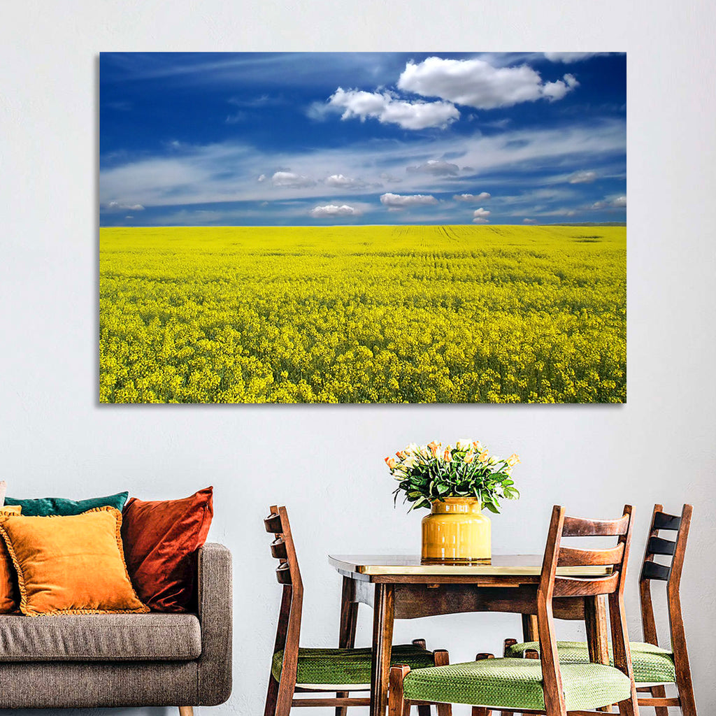 Sunlit Canola Field Wall Art