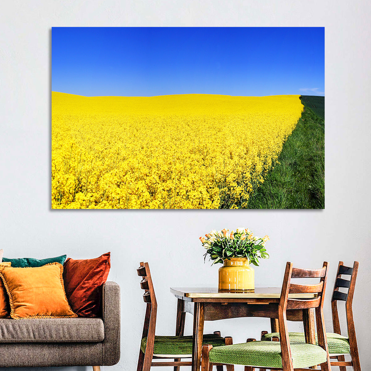 Sunlit Rapeseed Field Wall Art