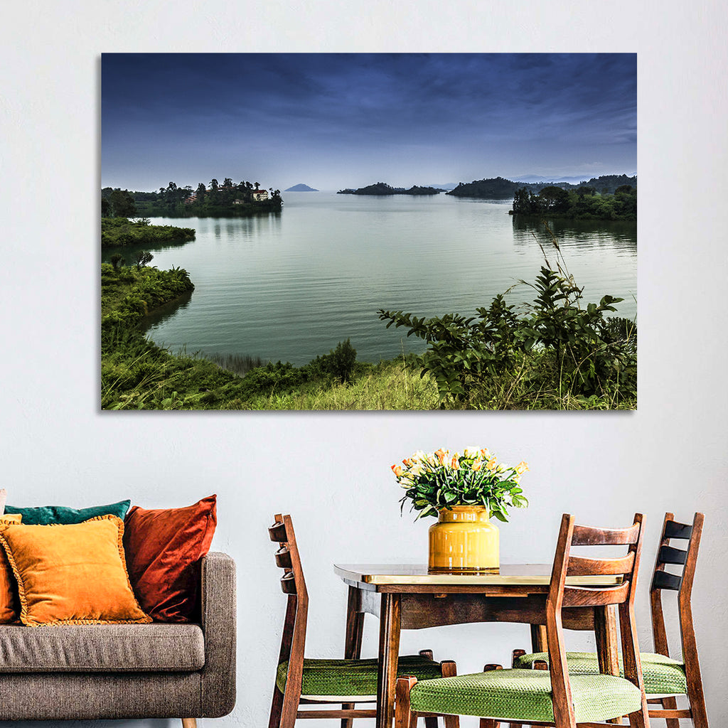 Lake Kivu Overcast Landscape Wall Art