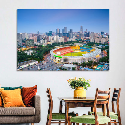 Workers' Stadium at Dusk, Beijing Skyline Wall Art
