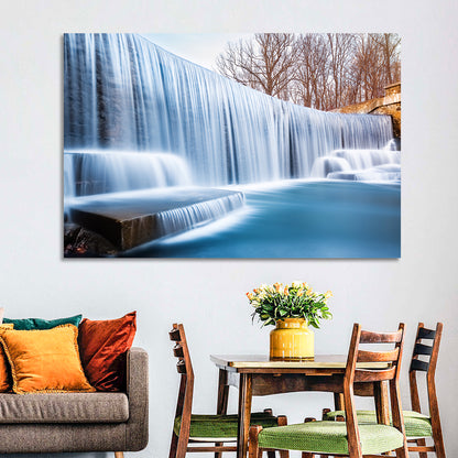 Seeley's Pond Winter Waterfall Wall Art
