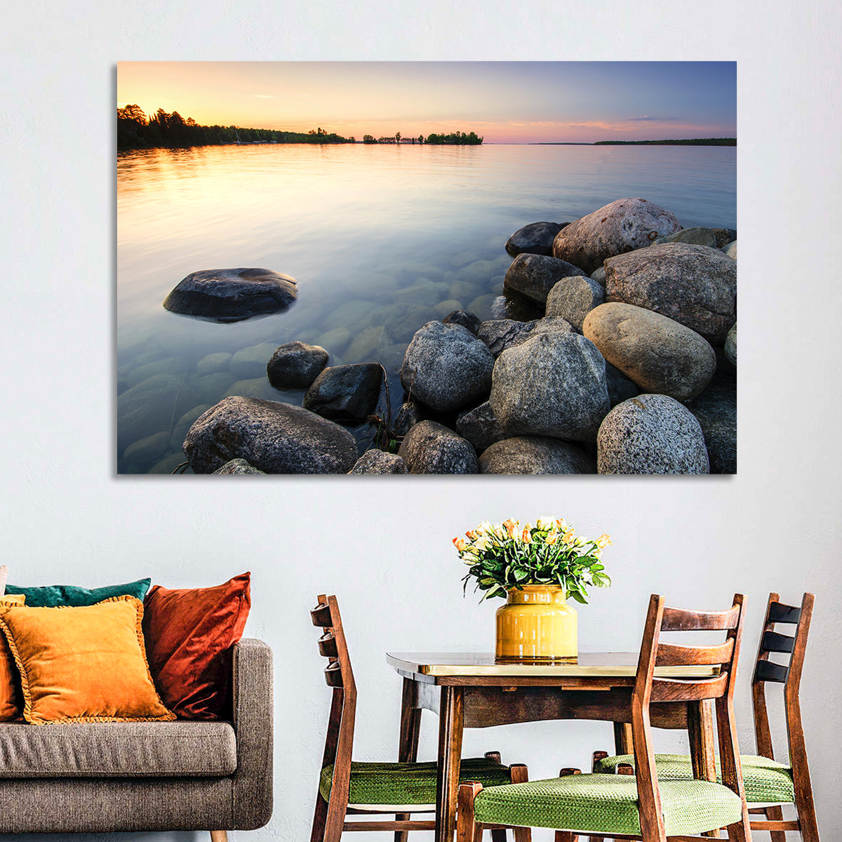 Minnesota Lakeshore Sunset Wall Art