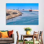 Suez Canal Container Ships Wall Art