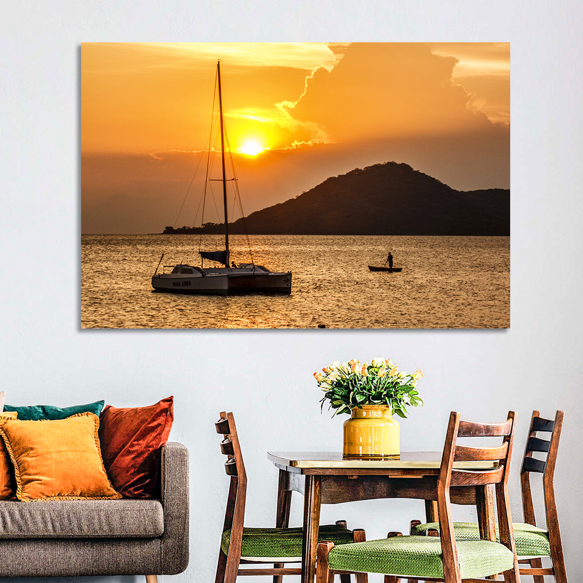 Mama Afrika Sunset, Lake Malawi Wall Art