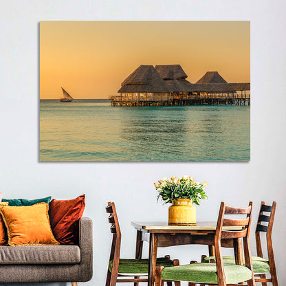 The Rock Restaurant Sunset Wall Art