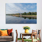 Lake Onega Promenade with Gazebo Wall Art