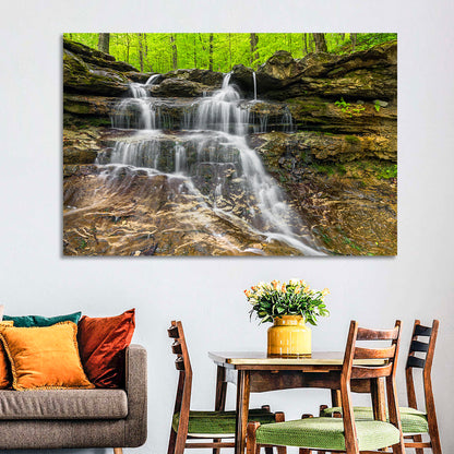 Mossy Ledge Waterfall Wall Art