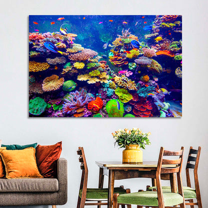 Tropical Coral Reef Aquarium Wall Art