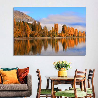 Lake Wanaka Autumn Reflection Wall Art