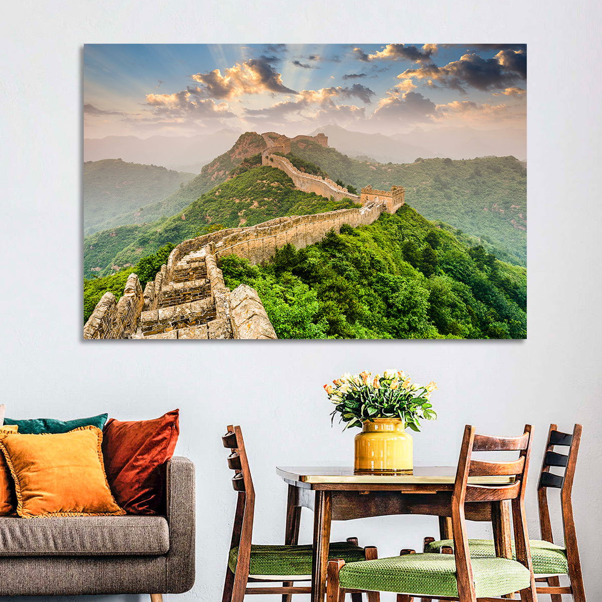 Great of China Wall Art in a room, landscape