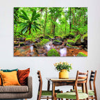Mossy Rainforest Stream Wall Art