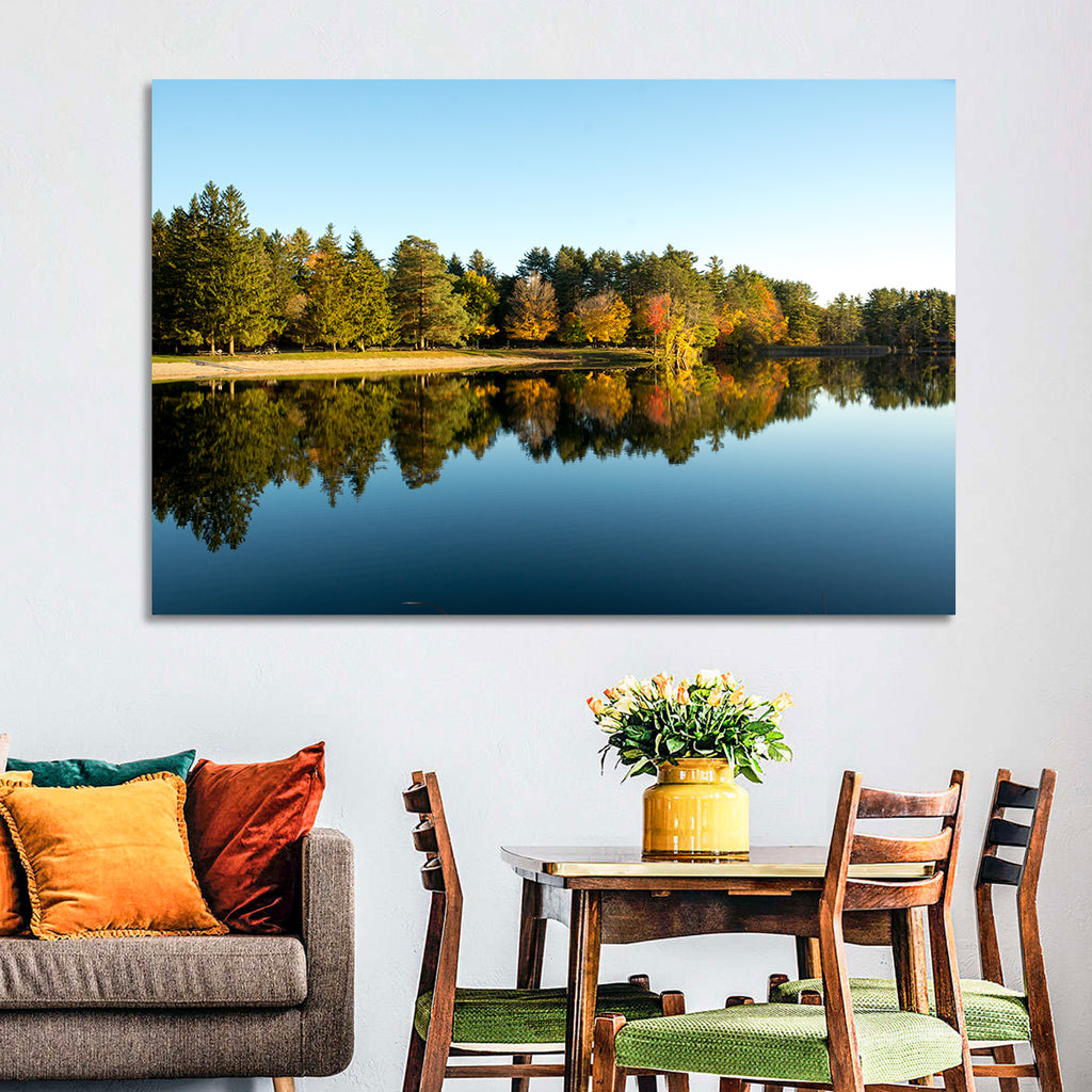 Lake Shaftsbury Autumn Reflection Wall Art