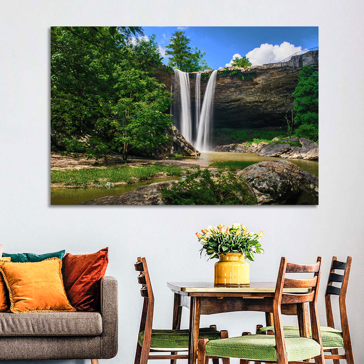 Noccalula Falls Waterfall in Daylight Wall Art
