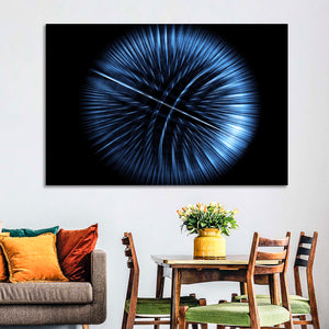 Glowing Textured Sphere Wall Art