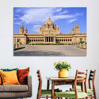 Umaid Bhawan Palace Under Clear Blue Sky Wall Art