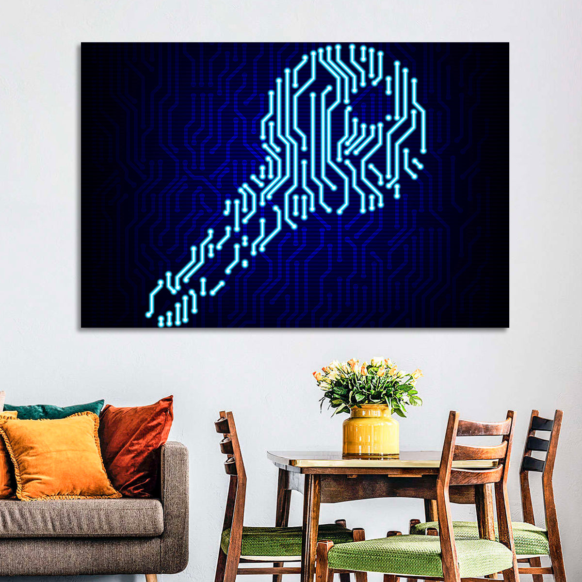 Digital Key Concept Wall Art in a room, landscape