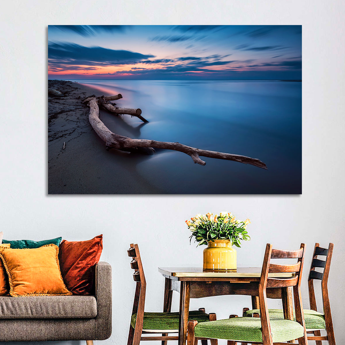 Calm Seascape at Dusk Wall Art