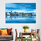 Reykjavik City Hall at Blue Hour Wall Art