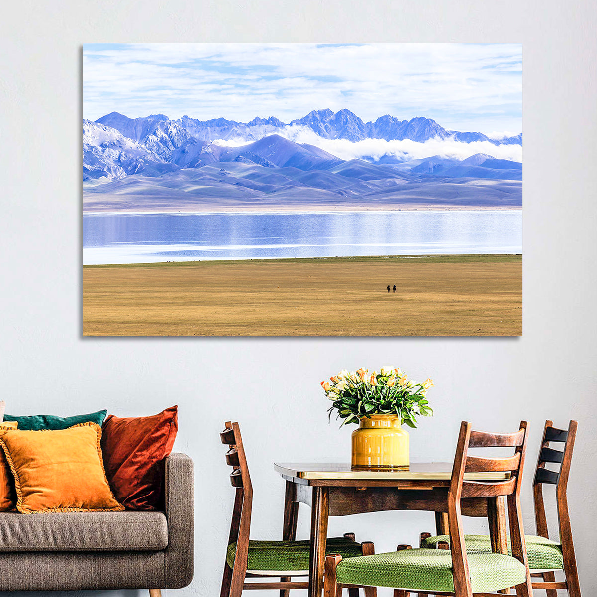 Song Kul Lake Silhouettes Wall Art