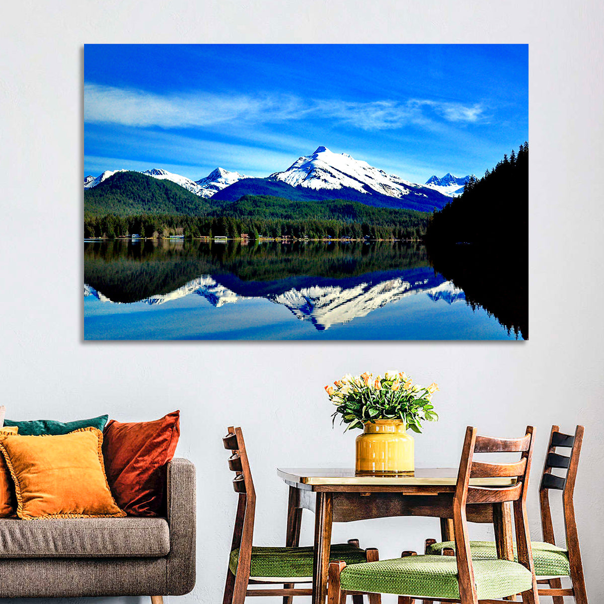 Juneau Mountains Reflection Wall Art