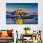 Mont Saint-michel at Dusk Wall Art