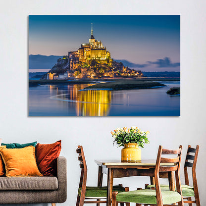 Mont Saint-michel at Dusk Wall Art