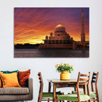 Putra Mosque at Sunset Wall Art