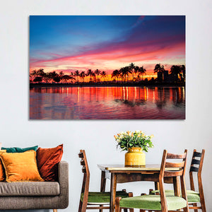 Hawaii Resort Sunset Wall Art