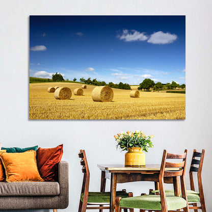 Late Summer Straw Bales Wall Art