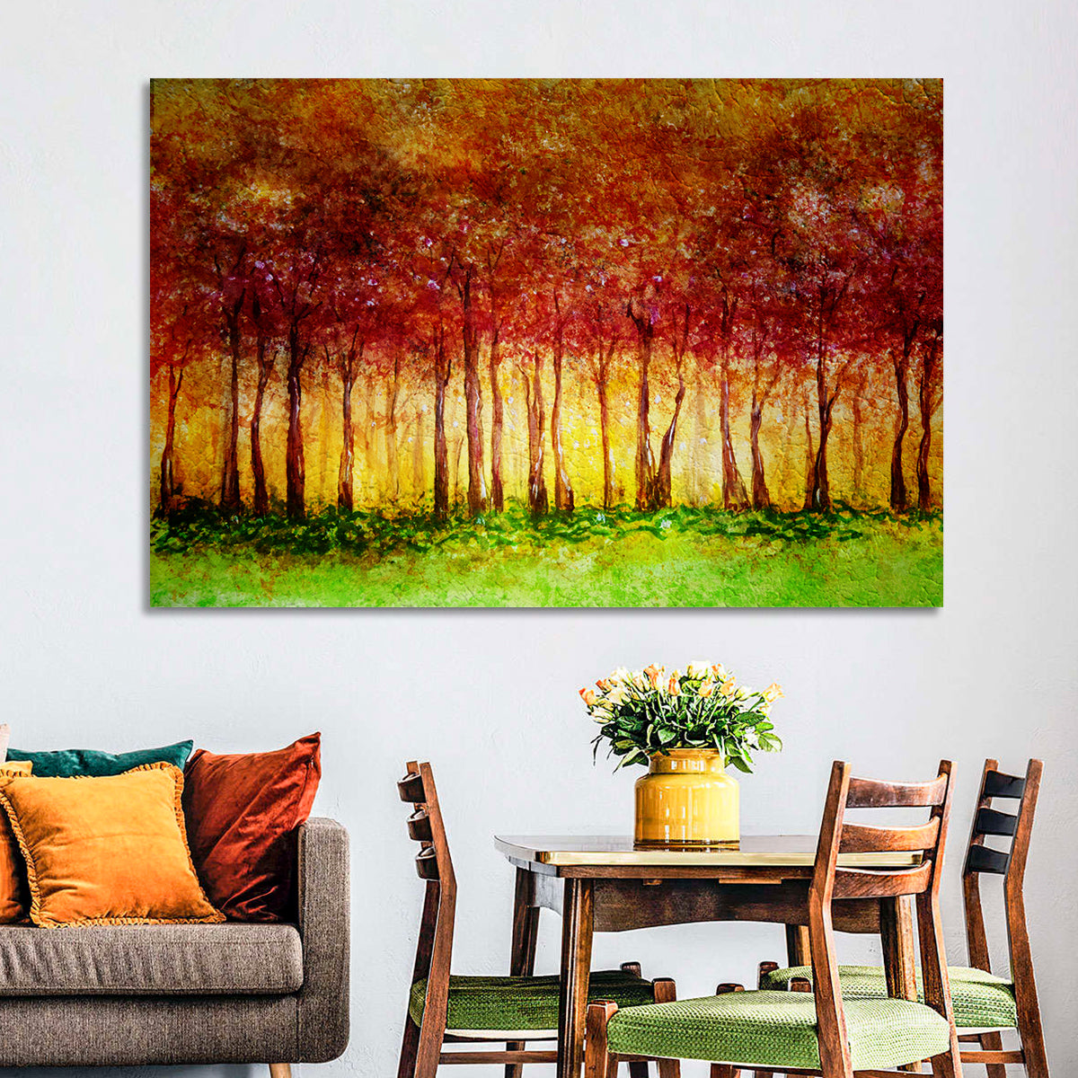 Autumn Tree Row Wall Art