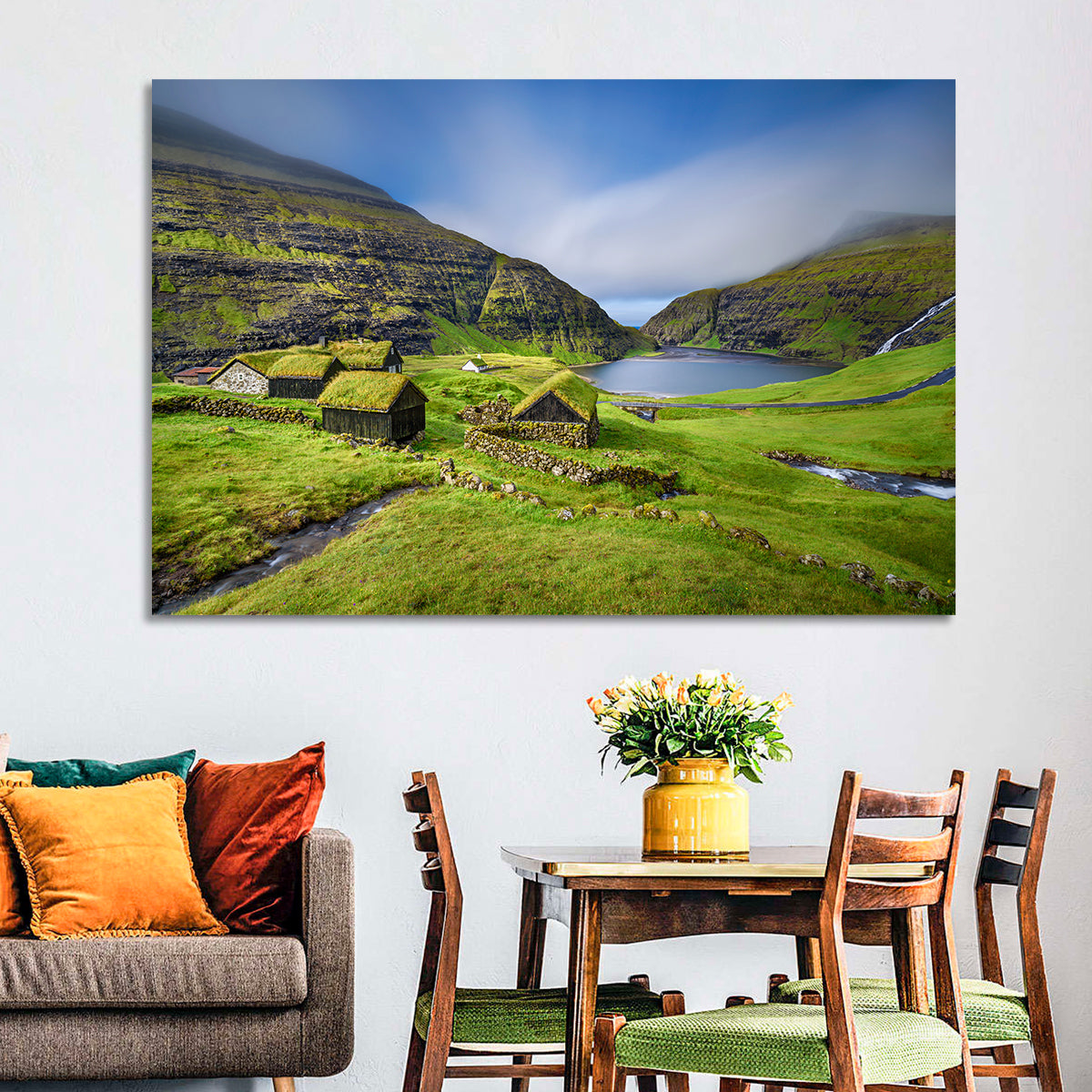 Saksun Turf Roof Cabins Wall Art