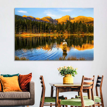 Sunrise Fishing at Sprague Lake Wall Art