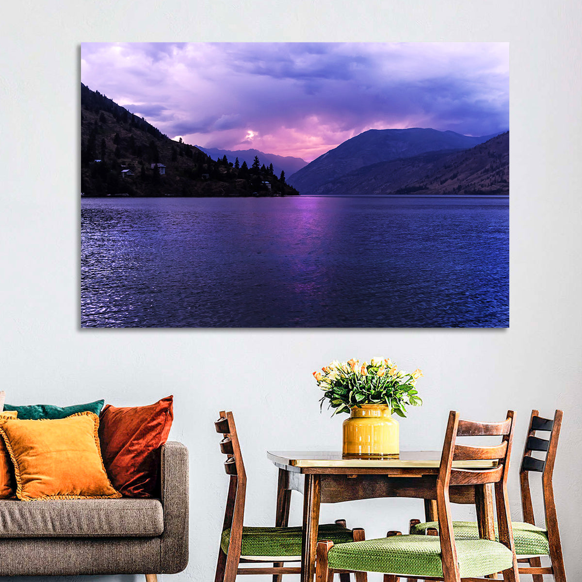 Lake Chelan Violet Sunset Wall Art