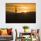 Sunrise Over Drilling Rig Wall Art