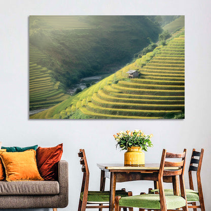 Golden Rice Terraces Wall Art