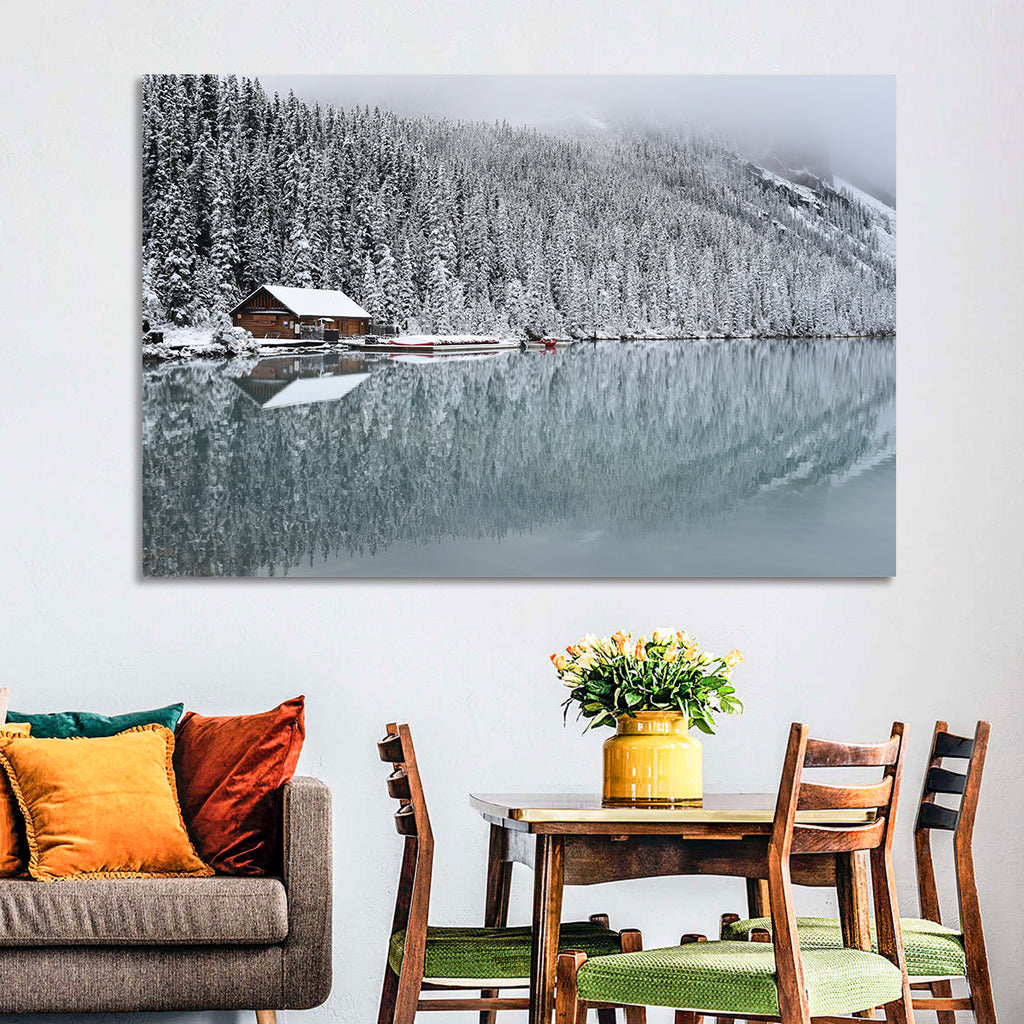 Lake Louise Winter Reflection Wall Art
