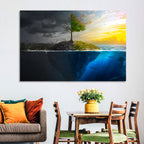 Split Island Tree of Duality Wall Art