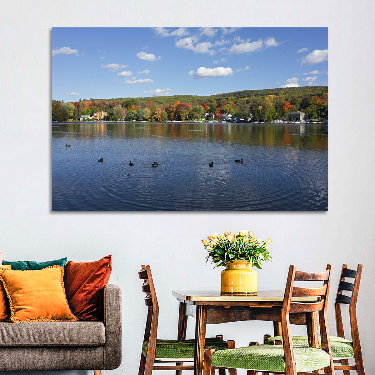 Greenwood Lake Autumn Landscape Wall Art