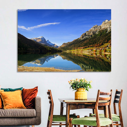 Lake Sils Morning Reflection Wall Art