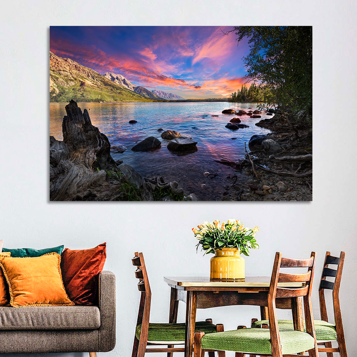 Jenny Lake Sunset Wall Art
