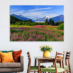 Juneau Meadow with Mendenhall Glacier Wall Art