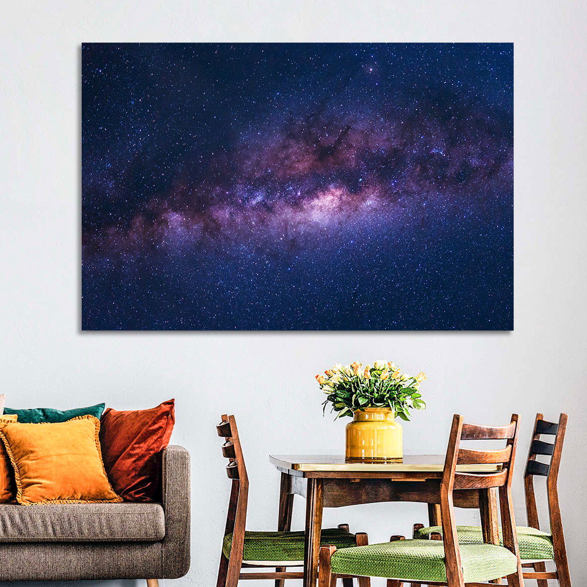 Violet Blue Milky Way Galaxy Wall Art