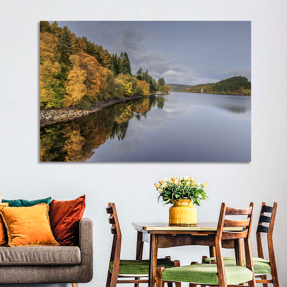 Autumn at Lake Vyrnwy Wall Art
