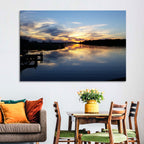 Lake Palestine Pier at Sunset Wall Art
