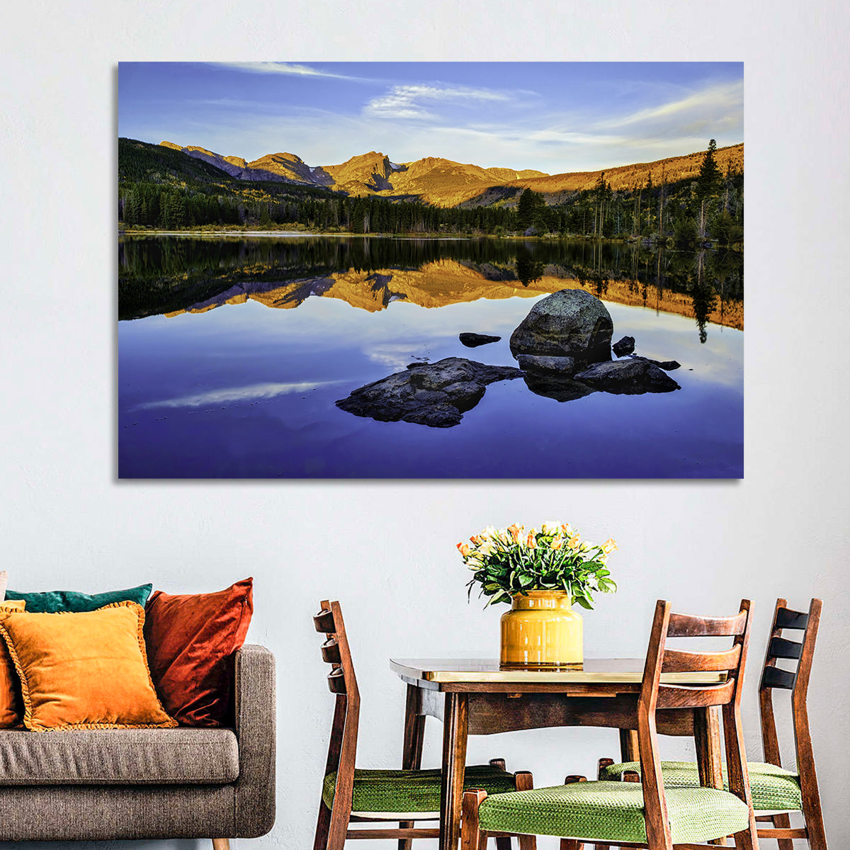 Sprague Lake Sunrise Reflection Wall Art