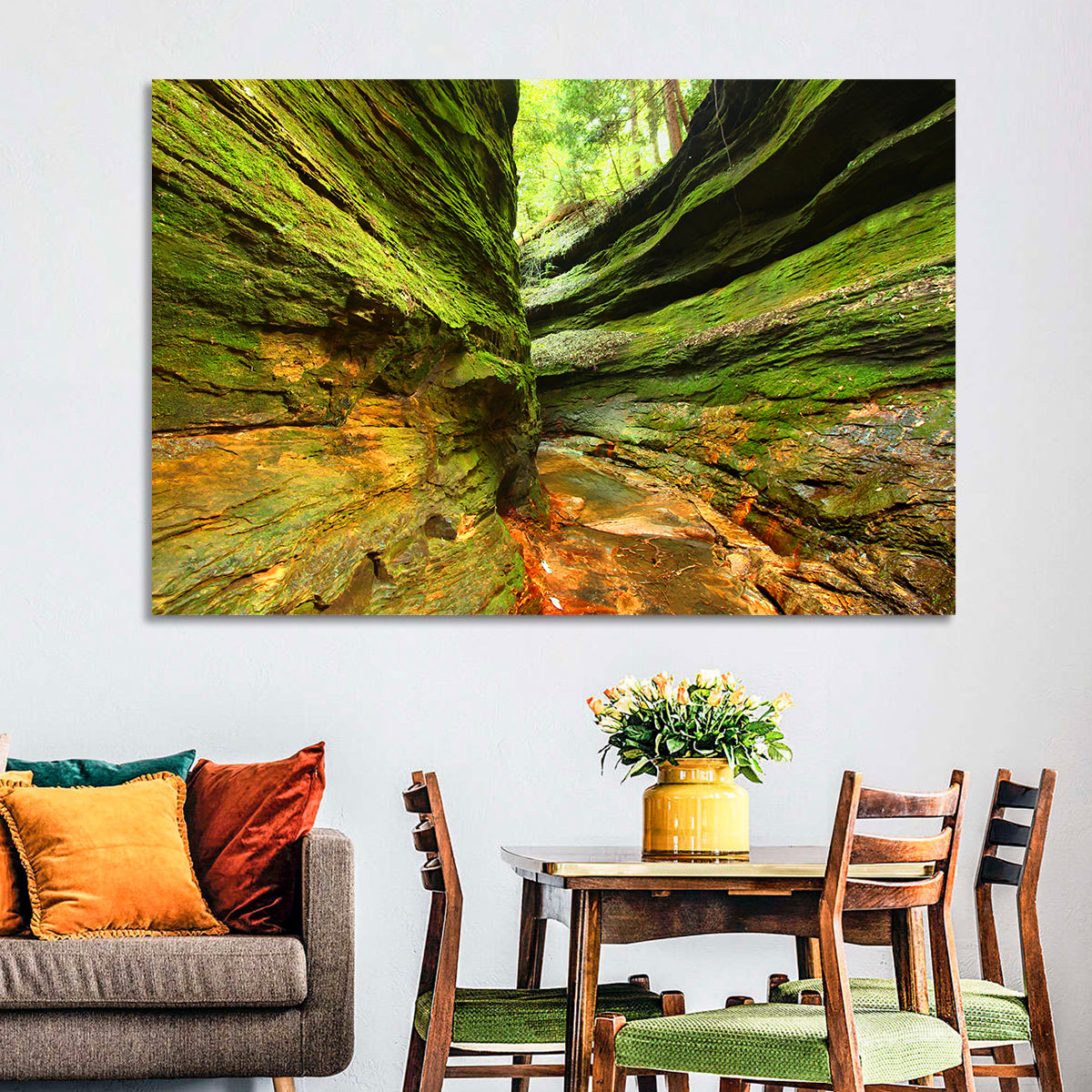 Turkey Run State Park Canyon Wall Art in a room, landscape