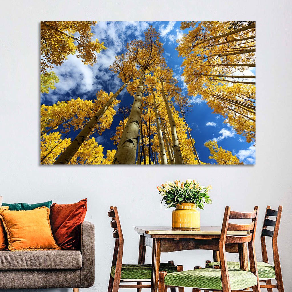 Golden Aspen Canopy View Wall Art