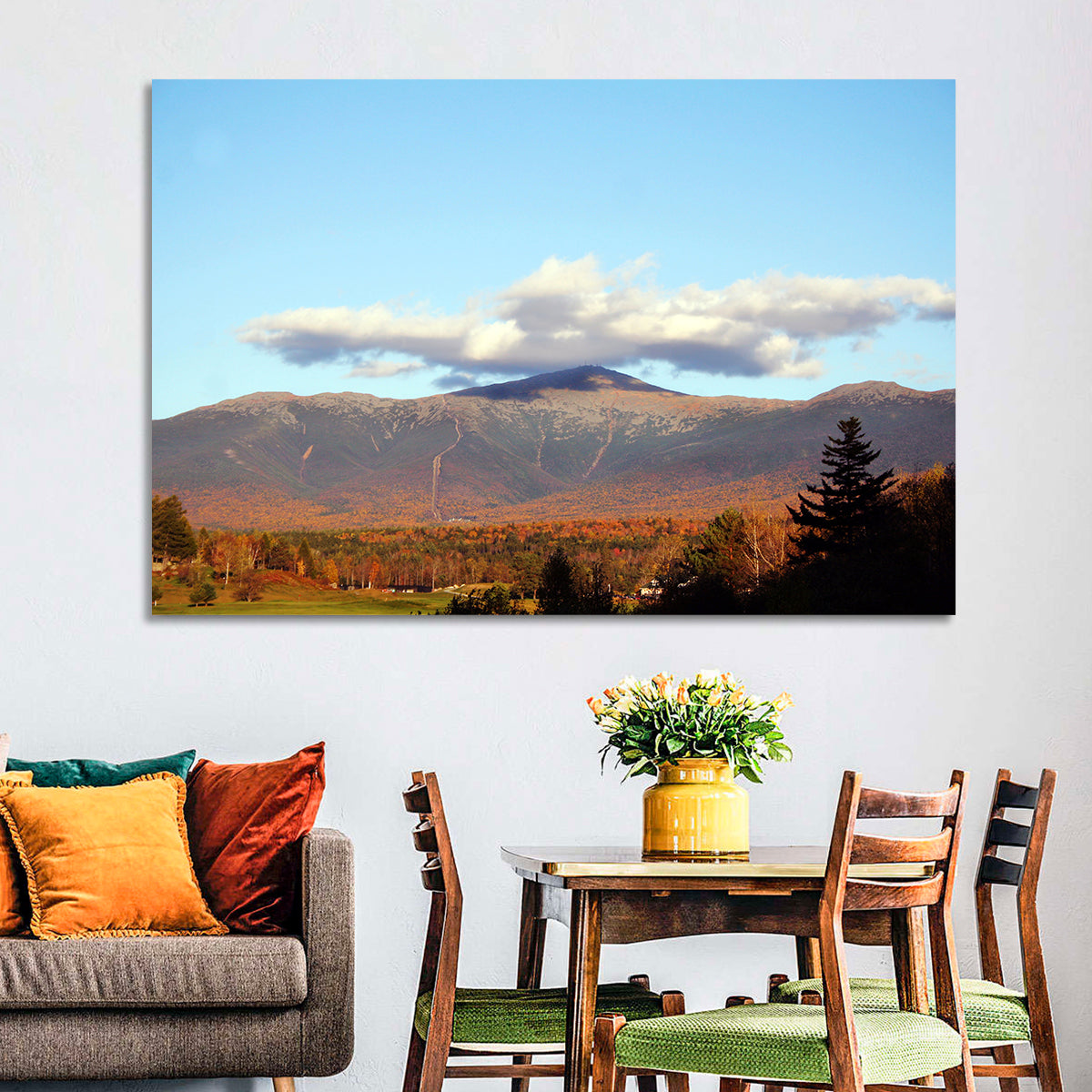 Mount Washington Wall Art in a room, landscape
