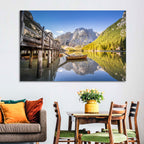 Lago Di Braies Pier Wall Art