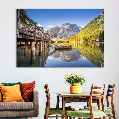 Lago Di Braies Pier Wall Art